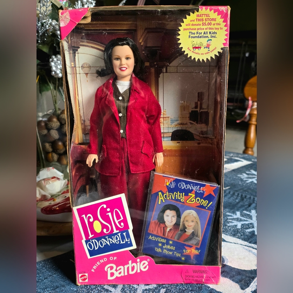 Vintage 1999 Rosie O'Donnell Friend Of Barbie Celebrity Doll By Mattel, Used